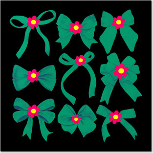 Coquette Bow Aesthetic Retro Style Posters and Art